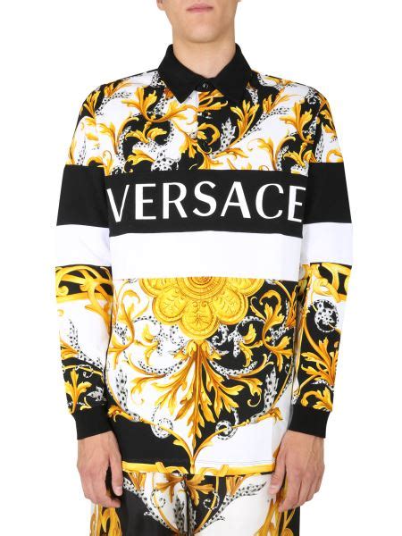 polo nera versace uomo|T.